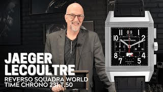 Jaeger LeCoultre Reverso Squadra World Time Chrono Watch 231T50  SwissWatchExpo [upl. by Creighton]