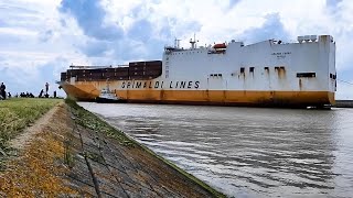 inbound ConRo car carrier berthing Container Autotransporter GRANDE CONGO Emden IBPI IMO 9437921 [upl. by Felicity]