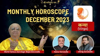 Monthly Astrology Forecast for Zodiac Sign VIRGO for December 2023  Top Indian Astrologer [upl. by Natlus145]