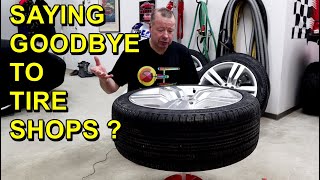 Mount and Balance Tires at Home Manual Tire Changer amp Bubble Balancer [upl. by Airdnas]