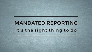 DMFEA Mandated Reporting [upl. by Rednave]