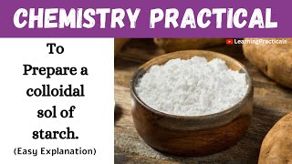 To prepare a Colloidal sol of Starch  Class 12th  Chemistry Practicals [upl. by Getter19]