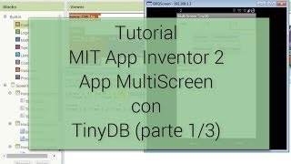 Tutorial 13  App MultiScreen con TinyDB  MIT App Inventor 2 [upl. by Jackelyn743]