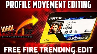 profile editing free fire  free fire editing video  free fire profile edit in quotHINDIquot [upl. by Ayotnom]