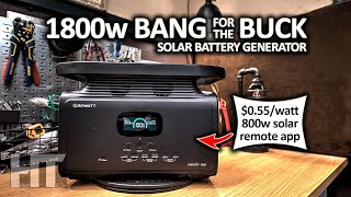 GROWATT Infinity 1300  1800w LiFePO4 UPS Solar Generator Power Station Review [upl. by Sella]