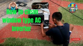 HOW TO CLEAN WINDOW INVERTER AIRCON  WRONG WAY  RIGHT WAY [upl. by Cordula]