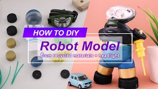 TiFo Crafts How to make a Robot Model Headlight robot [upl. by Laeria]