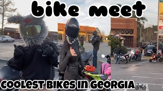 BIKE MEET in georgia bikes got so loud  dinner eats [upl. by Ycrad]