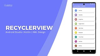 RecyclerView in Android Studio using Kotlin  Source Code  2024 [upl. by Kape956]