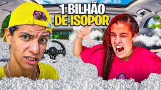 COLOQUEI 1 BILHÃO DE ISOPOR NO CARRO DA EMILLY VICK Trolagem extrema [upl. by Henryson]