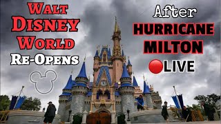 🔴LIVE WALT DISNEY WORLD ReOpens After HURRICANE MILTON  Magic Kingdom disneyworld milton wdw [upl. by Cheri]