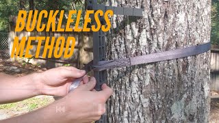 Tying Climbing Sticks With A quotBuckleless Strapquot [upl. by Lobell]