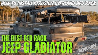 BEST Bed Rack for Jeep Gladiator  Install Xtrusion Overland XTR1 [upl. by Eelta588]