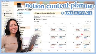 how to use notion 💻💡 content calendar notion tutorial  free template for content creators [upl. by Llednew]