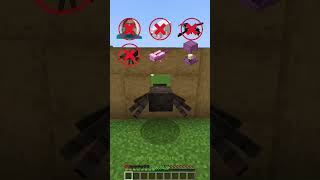 Smallest Holes vs Different Mobs minecraft shorts meme [upl. by Ellord]