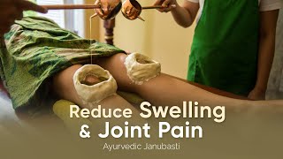 Ayurvedic knee treatment Janubasti at Oneworld Ayurveda in Ubud Bali [upl. by Nylorac]