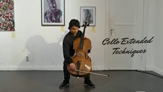 Cello Extended Techniques  Sul Ponticello [upl. by Halladba]