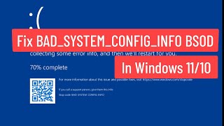 Error BADSYSTEMCONFIGINFO en Windows 1087 5 Soluciones 2024 [upl. by Anilatsyrc163]