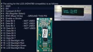 Raspberry Pi temperature monitor w web interface amp LCD Display [upl. by Layton]