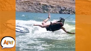 Surfs DOWN On This FAIL 🤣  Funny California Fails  AFV 2022 [upl. by Mindi]