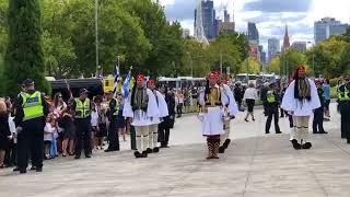 The “Evzones” marching at Melbourne’s Greek National Day Parade 2018 [upl. by Glaab236]