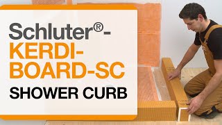 How to install a shower curb Schluter®KERDIBOARDSC [upl. by Animsaj]