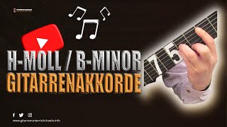 H MOLL AKKORD GITARRE  GITARRENGRIFF H MOLL [upl. by Maye]