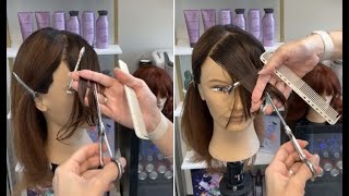 How to cut amp style Bottleneck Bangs  Tips for Cutting Bangs [upl. by Margy]