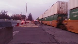 Railfanning at S 6th Street Railroad Crossing Emmaus PA W Monongahela RR Heritage ES44AC [upl. by Kirwin]