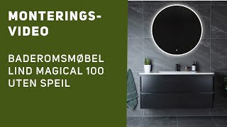 Monteringsveiledning  Lind Magical 100 sort baderomsmøbel [upl. by Anayrb]