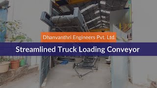 Streamlined Truck Loading Conveyor  Dhanvanthri Engineers Pvt Ltd DEPL [upl. by Flagler]