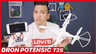 Drone Potensic T25  GPS Y CAMARA 1080P HD  Vuelo Review Español 2019 BARATO [upl. by Nnednarb]