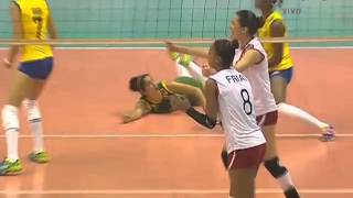 Campeonato Sudamericano de Voleibol Femenino Juvenil 2014  Match 3 Brasil vs Perú [upl. by Reivad]