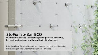 Fassadenbegrünungssystem für WDVSysteme StoFix IsoBar Eco [upl. by Irfan582]