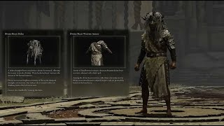 Elden Ring DLC Divine beast helm and Divine beast warrior armor locationfarm location [upl. by Airdnahc502]