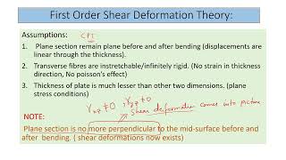 Displacement field variables for First Order Shear Deformation Theory FSDT [upl. by Olinad700]