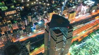 tilt shift time lapse YOKOHAMA Landmark Tower [upl. by Amilah]