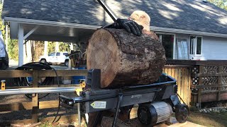 Yardworks 9T Electric Log Splitter Demonstration and Review [upl. by Ulani]