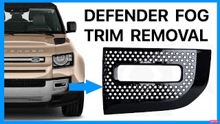 How To Remove Front Bumper Fog Lamp Trim on New Land Rover Defender L663 90 110 130 etc [upl. by Ricketts320]