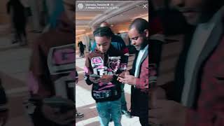 BABY STONE GORILLAS RUN INTO YBN NAHMIR AT THE AIRPORT ✈️  LARAPTV babystonegorillas ybnnahmir [upl. by Nachison]