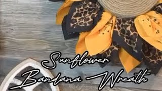 Step by Step Tutorial Sunflower Bandana Wreath [upl. by Airotna86]