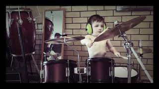 Sam Horne 4 year old drummer [upl. by Yrmac]