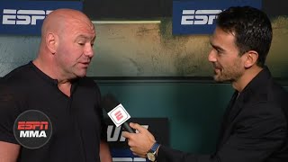 Dana White previews Max Holloway vs Calvin Kattar at UFC on ABC  ESPN MMA [upl. by Dowlen393]