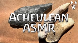 Making an acheulean handaxe  Flintknapping ASMR [upl. by Sandon]