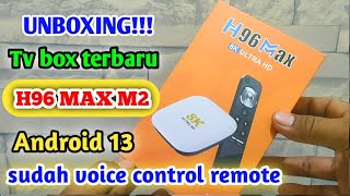 unboxing tv box h96 max m2 android 13 tv box suport voice control remote [upl. by Livingstone905]