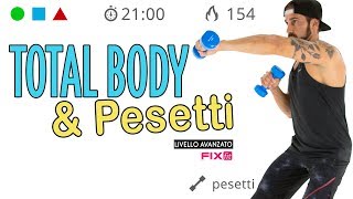 Esercizi Per Tonificare Il Corpo Workout Total Body Con Pesetti [upl. by Yrot]