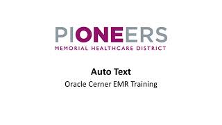 9 Cerner Auto TextDot Phrase [upl. by Meyeroff]