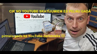 CIK NO YOUTUBE SKATĪJUMIEM ES PELNU GADĀ  pirmais gads kā youtube darbinieks [upl. by Anitnemelc678]