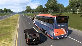 American Truck Simulator Bus trip to Grand Rapids with Busscar Jumbuss 400 6x2 part1 [upl. by Yuu119]