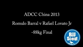 BJJ Scout Bsides Romulo Barral v Rafael Lovato Jr ADCC 2013 88kg final [upl. by Aennaej]